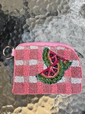 BRAND NEW! VIRAL Buc-ees Beaded Bag Watermelon Pouch!